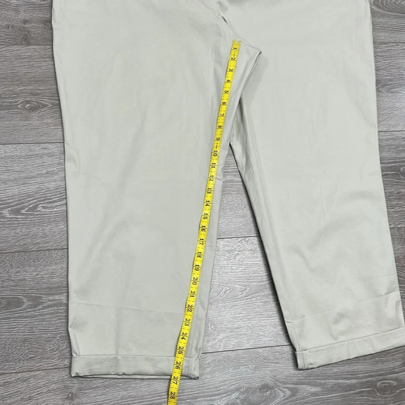 NWT Talbots Relaxed Chino Ankle Length Pants Khaki Tan 24W - Picture 10 of 16